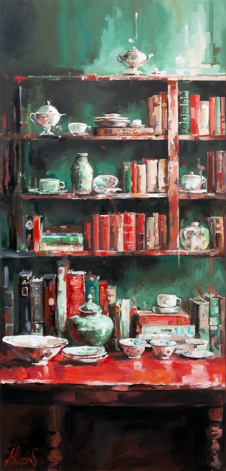 Teezeit, Gemälde, Öl auf Leinwand – Painting von Alexandr Klemens