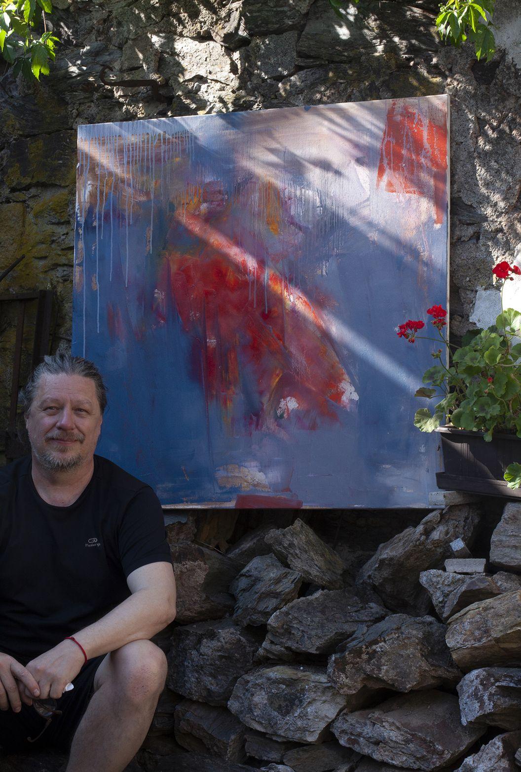 The Sun, the Sky, and Serenity, Painting, Oil on Canvas For Sale 3
