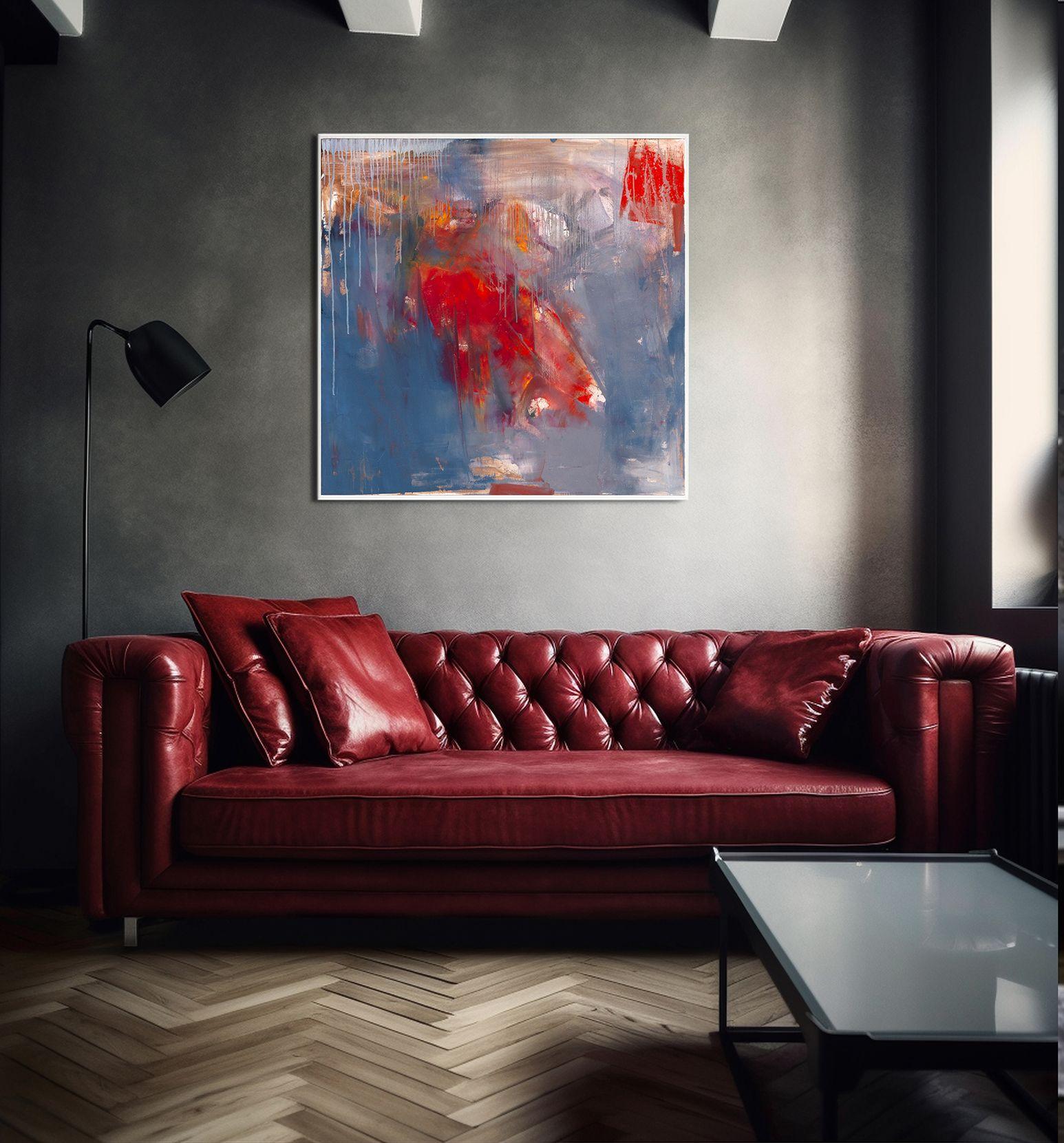 The Sun, the Sky, and Serenity, Painting, Oil on Canvas For Sale 4