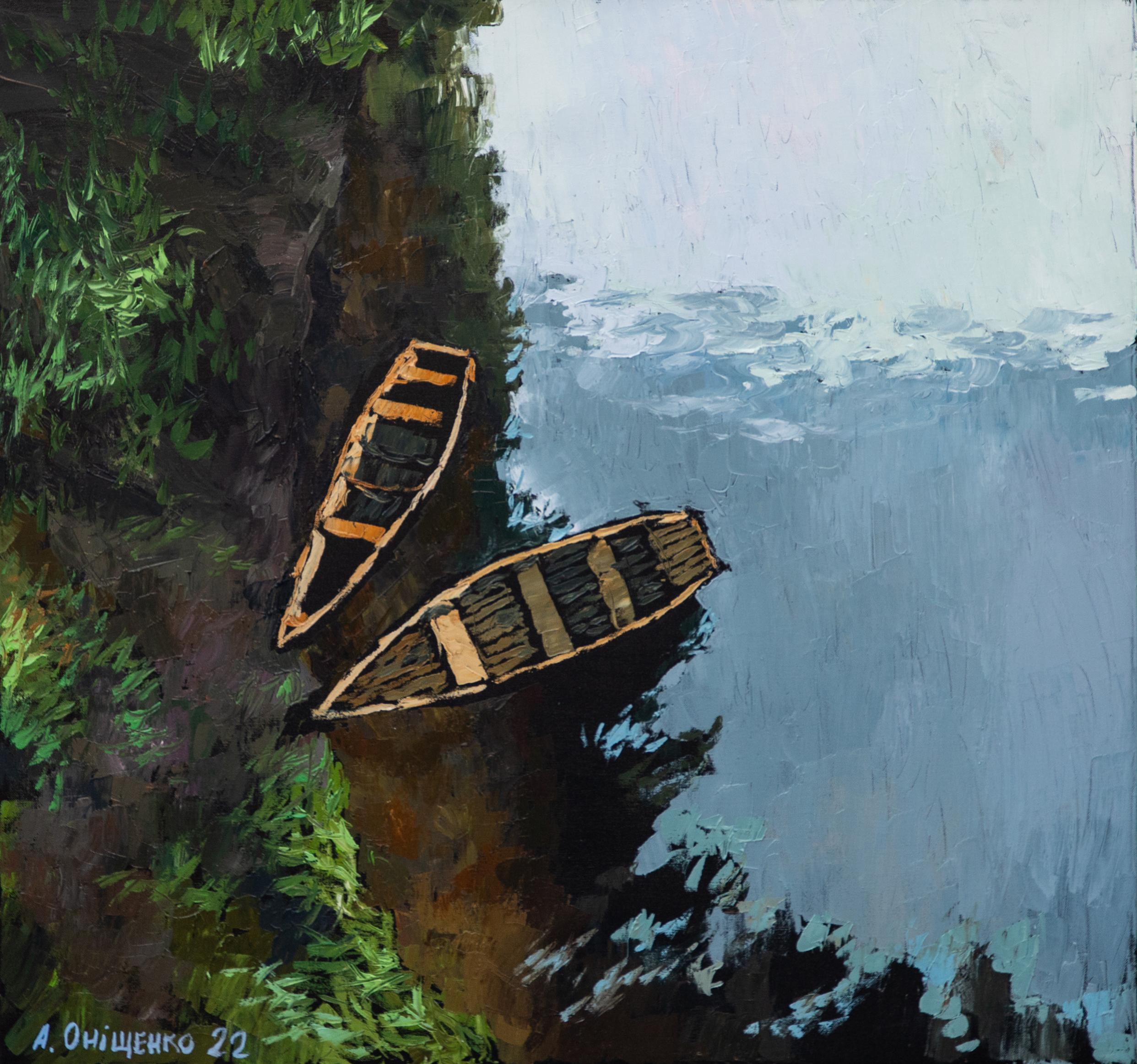 Desna River - Painting by Alexandr Onishenko