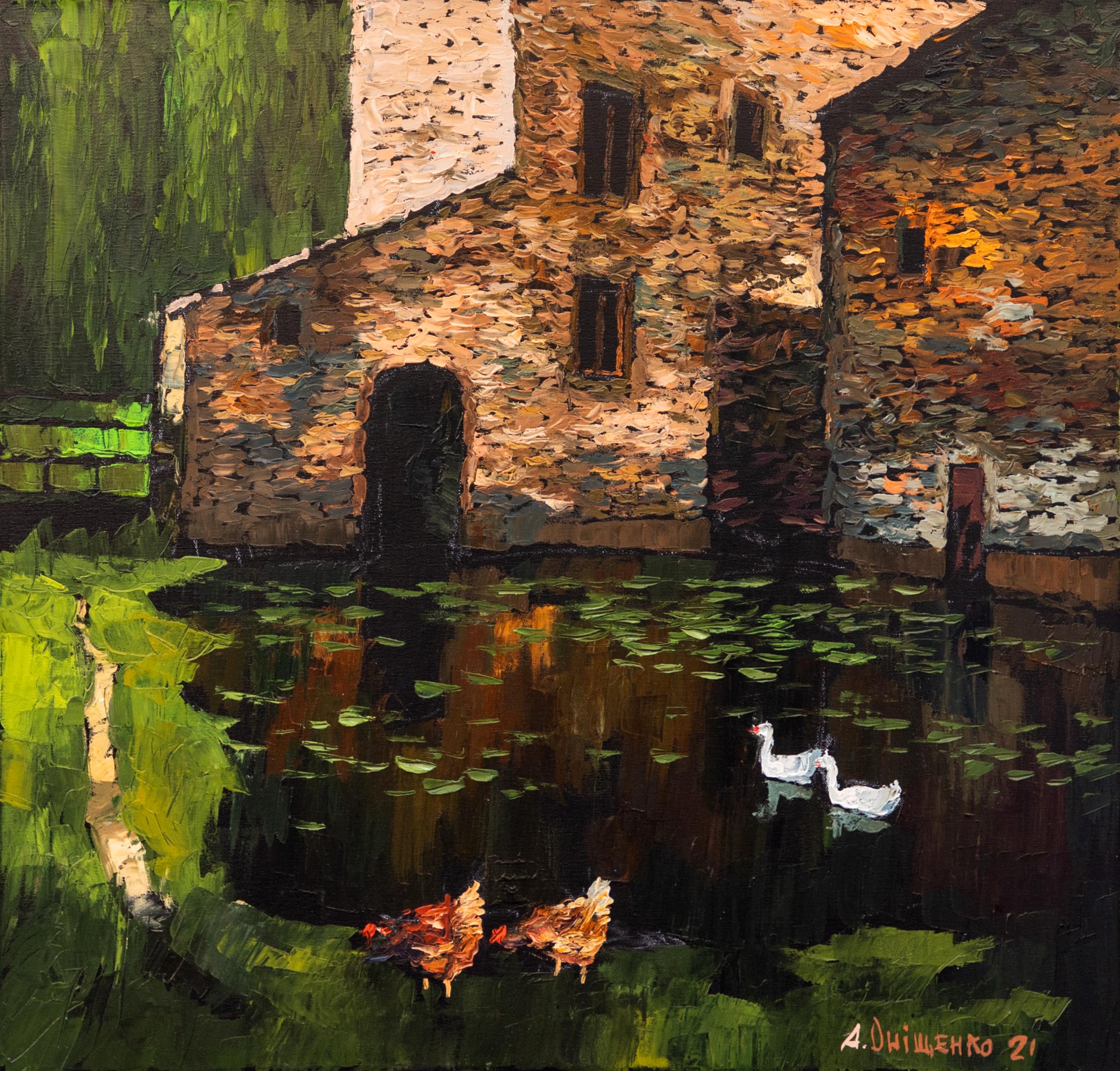 Series II – Moulin du David, Craon, France - Painting by Alexandr Onishenko