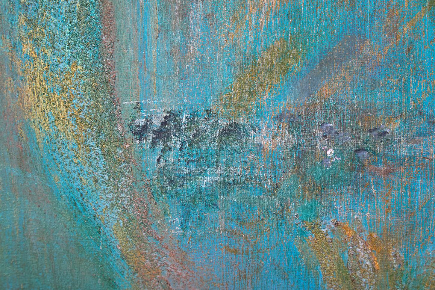 „Poseidon: Die Macht der Elemente“ (Grau), Abstract Painting, von Alexandra Alimova