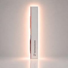 Chromatic Pulse – Arte lumínico en naranja y burdeos con resina y LED, 80 cm