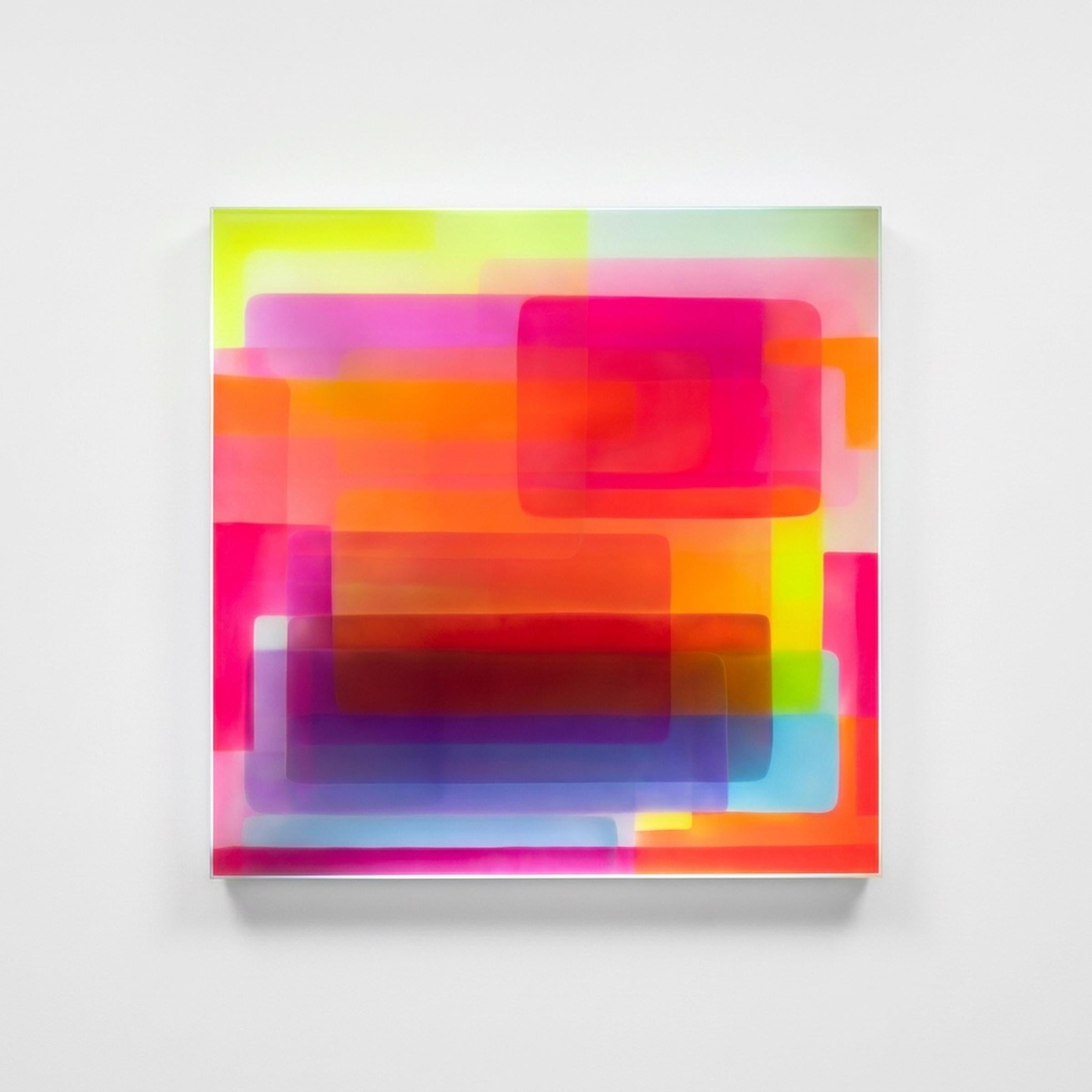 Alexandra Bernardini, „Chromatik Pulse“, skulpturale Lichtkunst, Mischtechnik, 2022