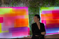 Alexandra Bernardini, „Luminous Veil“, skulpturale Lichtkunst, Mischtechnik, 2022