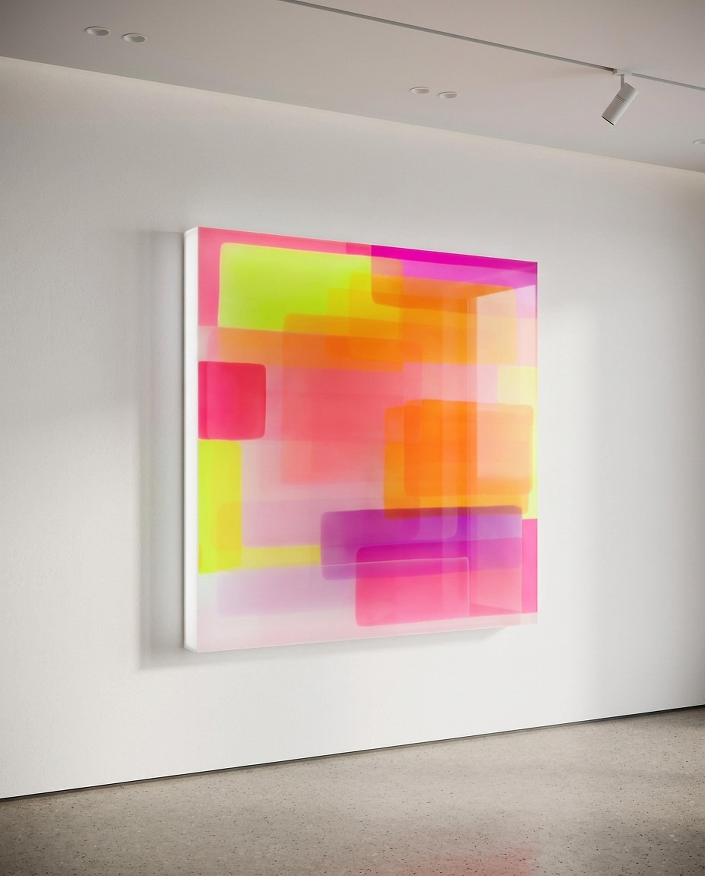 Alexandra Bernardini, „Luminous Veil“, skulpturale Lichtkunst, Mischtechnik, 2022