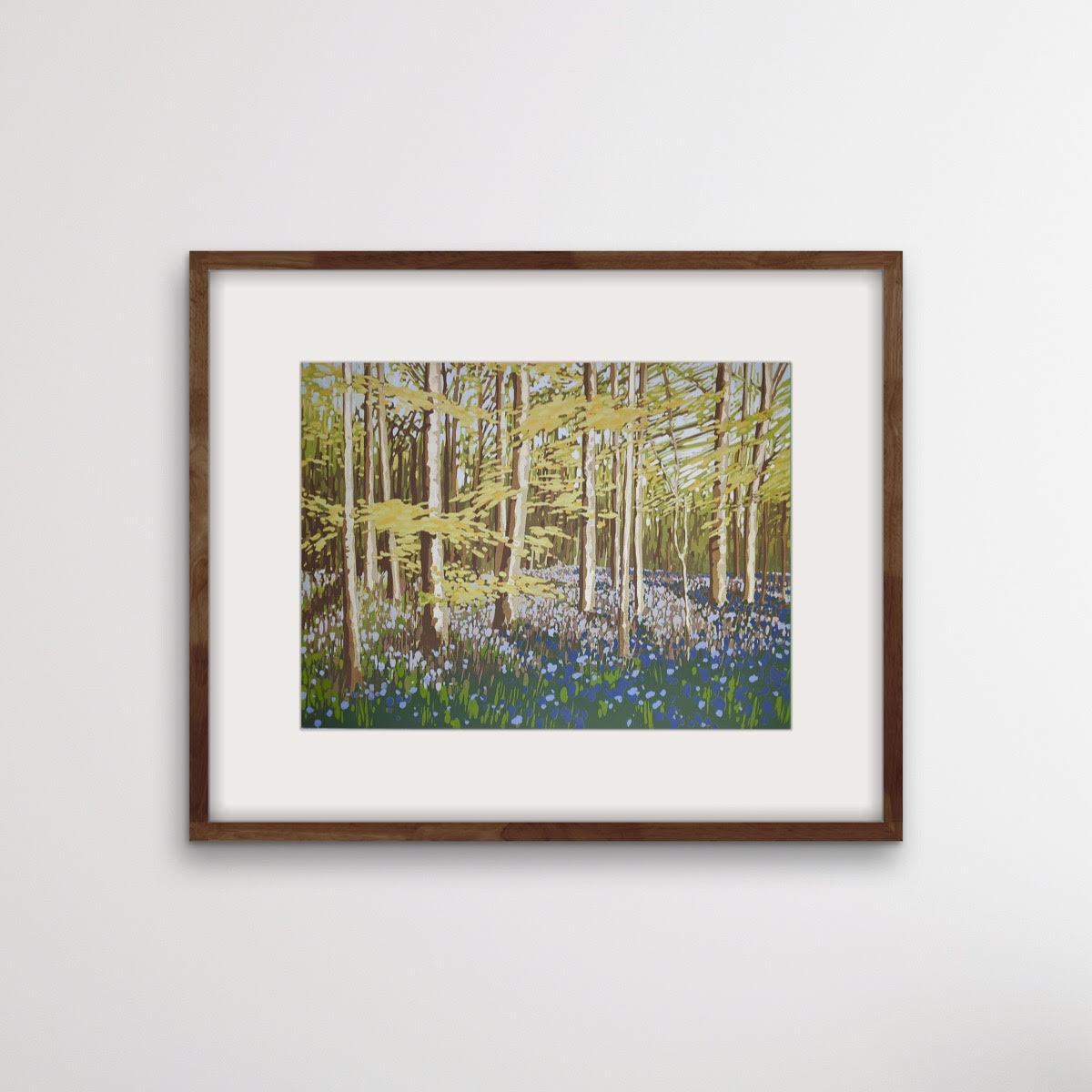 Bluebell Arrival, Alexandra Buckle, Limited edition print, Contemporary art - Brown Figurative Print by Alexandra Buckle 