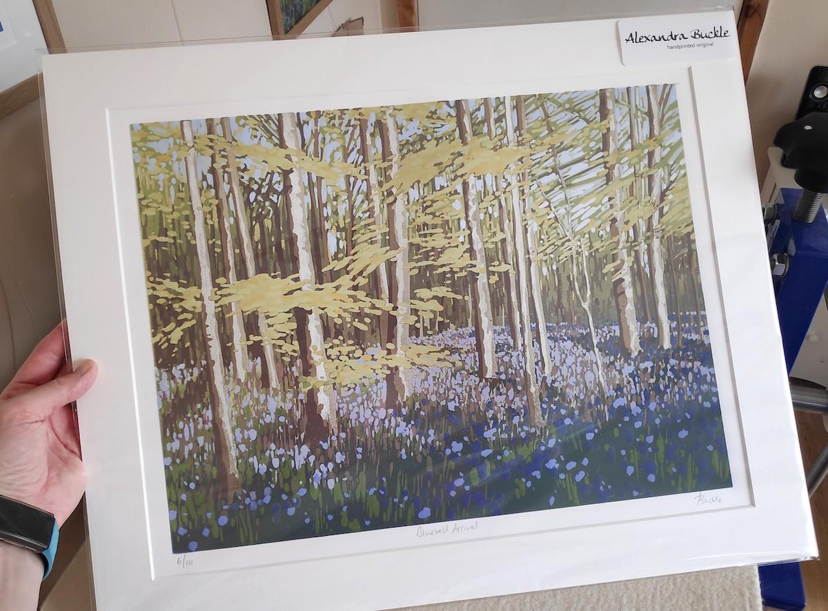 Bluebell Arrival by Alexandra Buckle [2022]
limited_edition and Hand signed by the artist 
Linocut
Edition number 10
Image size: H:30 cm x W:40 cm
Sold Unframed
Please note that insitu images are purely an indication of how a piece may look
A