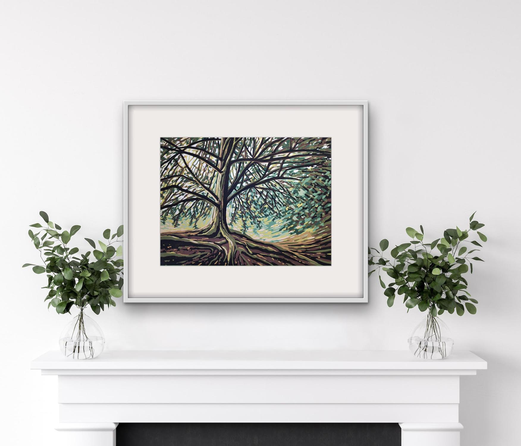 Evergreen, Alexandra Buckle, Limited edition print, Landscape art for sale - Print by Alexandra Buckle 
