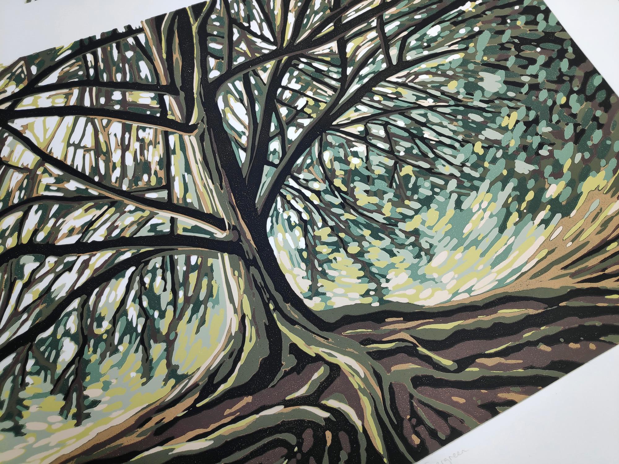Evergreen, Alexandra Buckle, Limited edition print, Landscape art for sale - Contemporary Print by Alexandra Buckle 