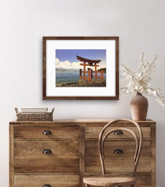 Torii Sea View by Alexandra Buckle, Limited edition Lino cut print