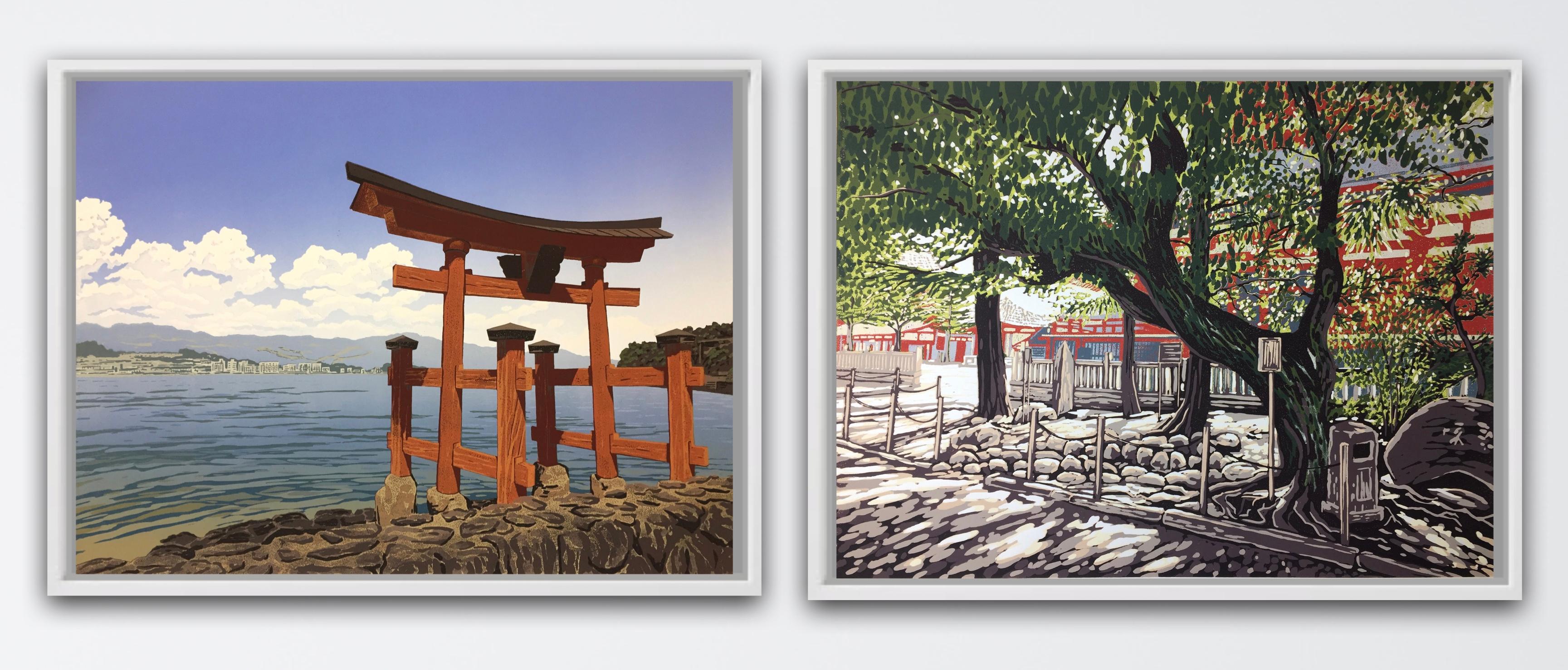 Torii Sea View and Sensoji Trees diptych