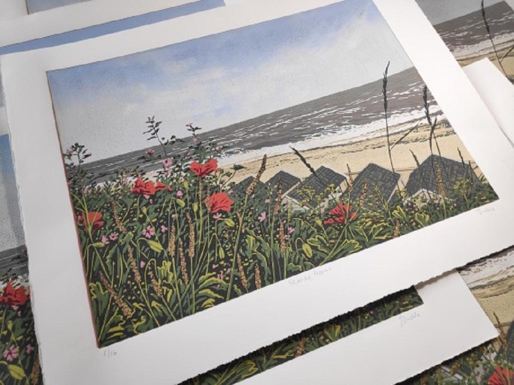 Alexandra Buckle, Seaside Poppies, Limited edition landscape and seascape print 3