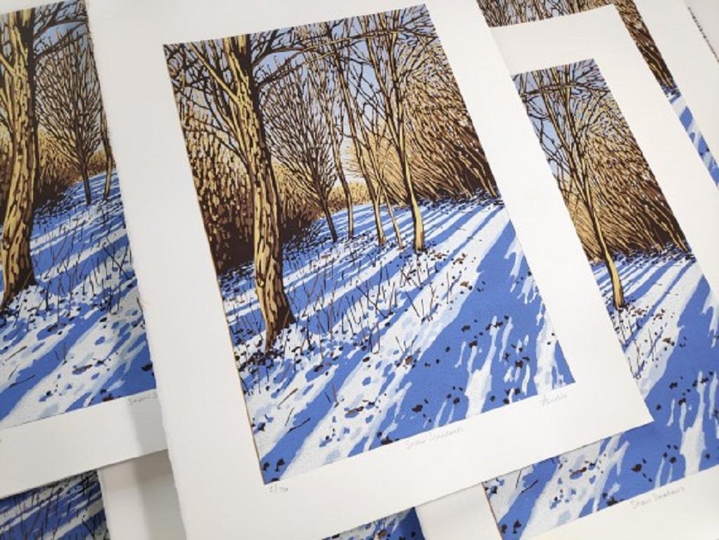 Alexandra Buckle, Snow Shadows, Limited edition landscape print For Sale 9