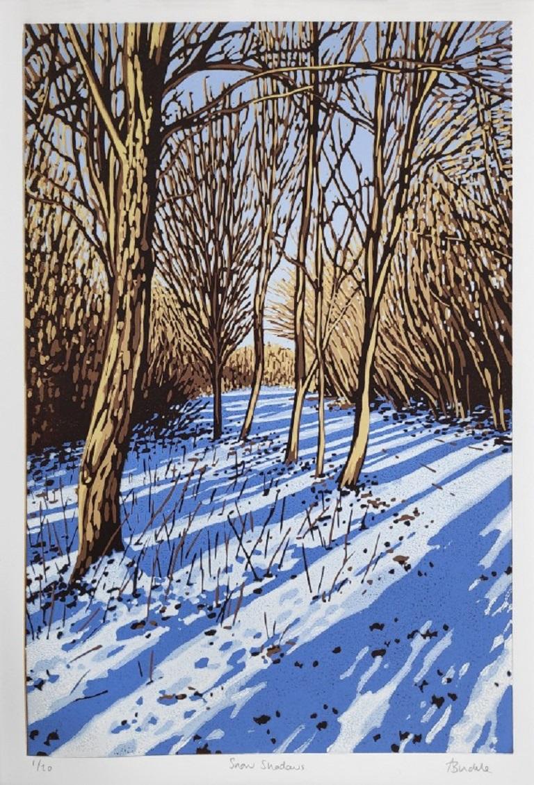 Alexandra Buckle, Snow Shadows, Limited edition landscape print For Sale 1