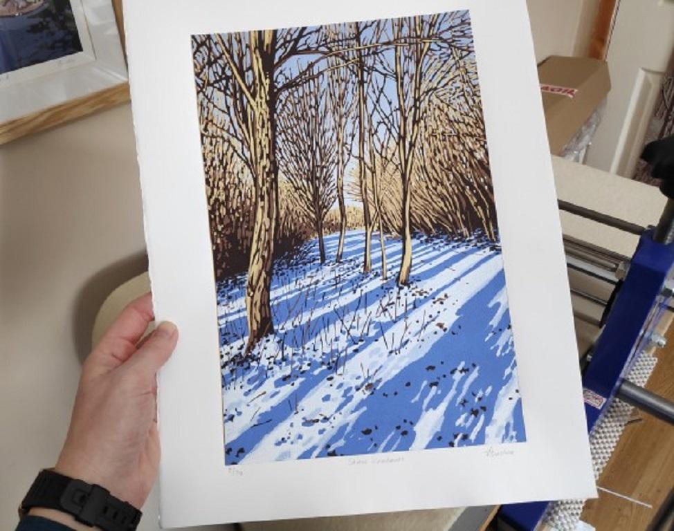 Alexandra Buckle, Snow Shadows, Limited edition landscape print For Sale 2