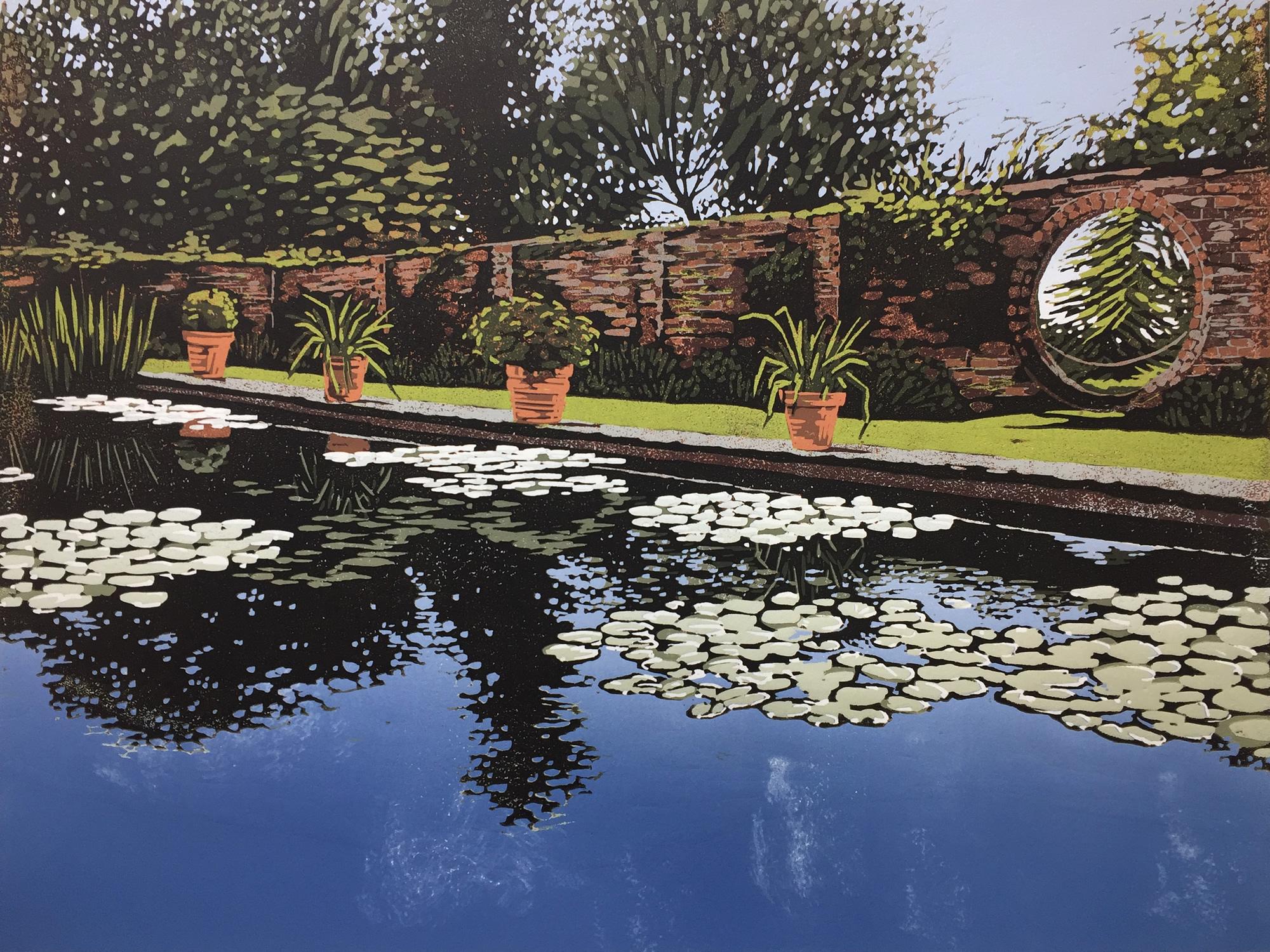 Claydon Pond Reflections by Alexandra Buckle 
Limited edition print and hand signed by the artist
Image size: H:30cm x W:40cm 
Complete size of unframed work: H:40cm x W:50cm x D:0.1cm 
Please note that insitu images are purely an indication of how