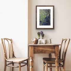 Caléndulas de los pantanos, ALEXANDRA BUCKLE, Edición limitada de grabado en linóleo contemporáneo