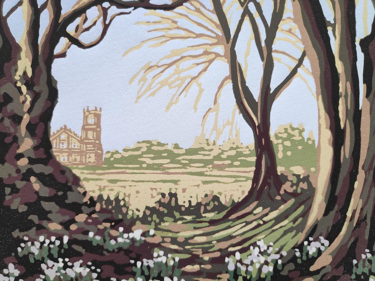 Snowdrop View by Alexandra Buckle, Limited edition print, Handmade print 