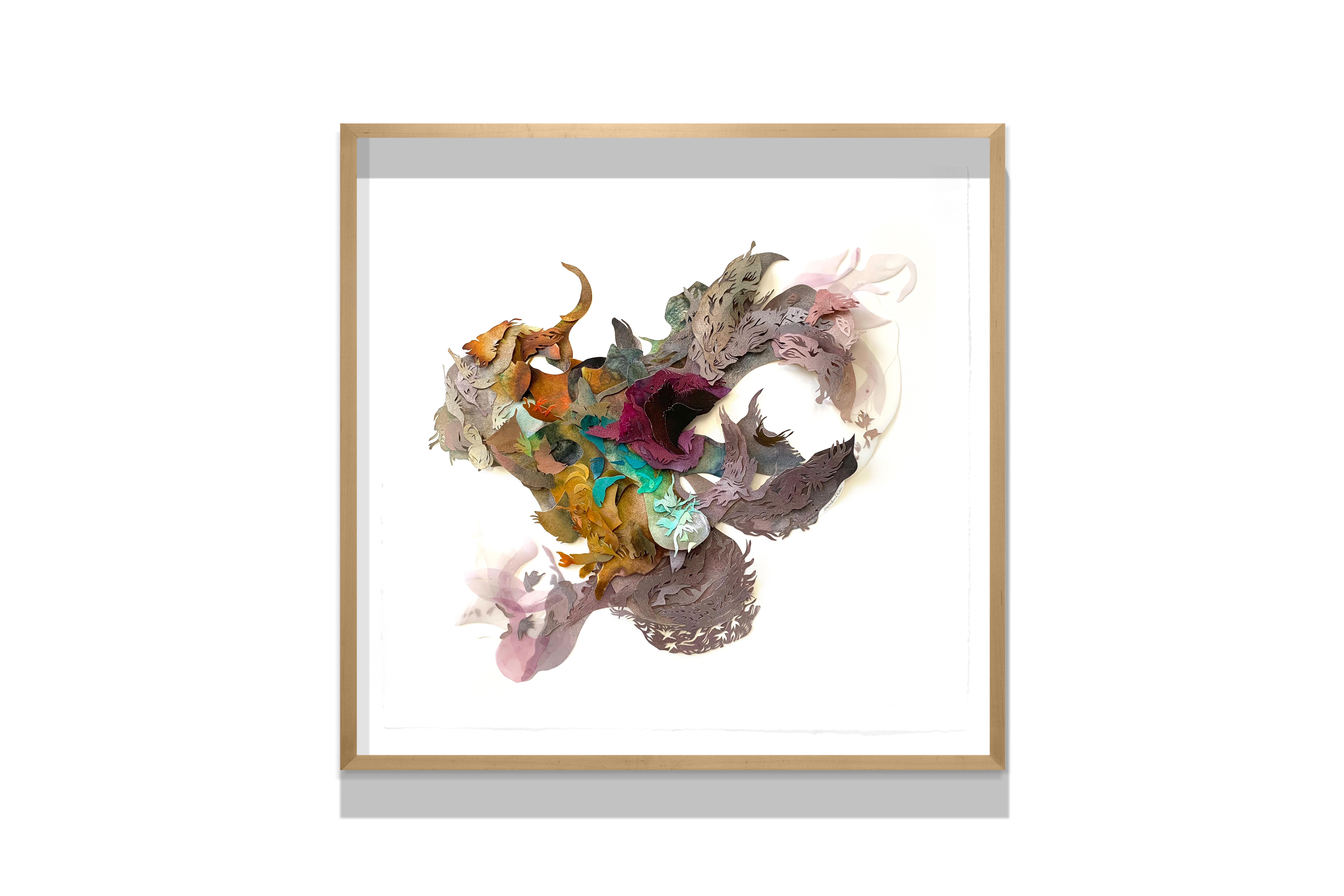 Alexandra Chiou says of her work…

My latest series is about the transformative journey of healing after personal loss. I draw on nature and memory to create dimensional works on paper that give physical form to abstract concepts and feelings such