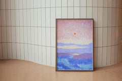 A Veil of Light and Salt, Impressionist Landscape in Pastel Tones, Naturalistic