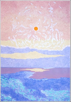 A Veil of Light and Salt, Impressionist Landscape in Pastel Tones, Naturalistic