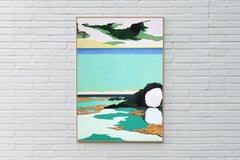 Between Yearning and Emptiness, Surreal Landscape, Impressionist Style, Green