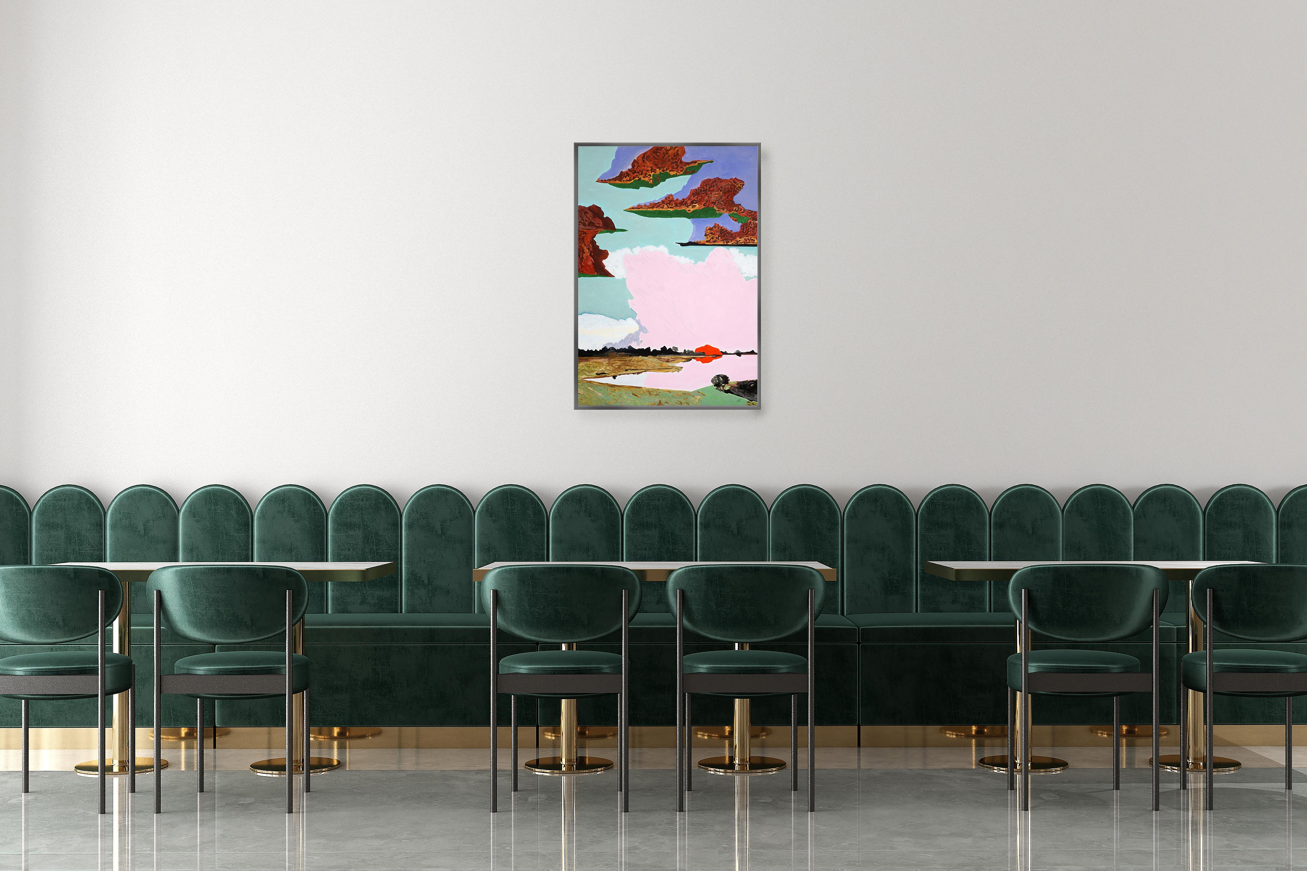 Motion Without Direction, Surreal Landscape, Impressionist Tones, Panorama For Sale 1