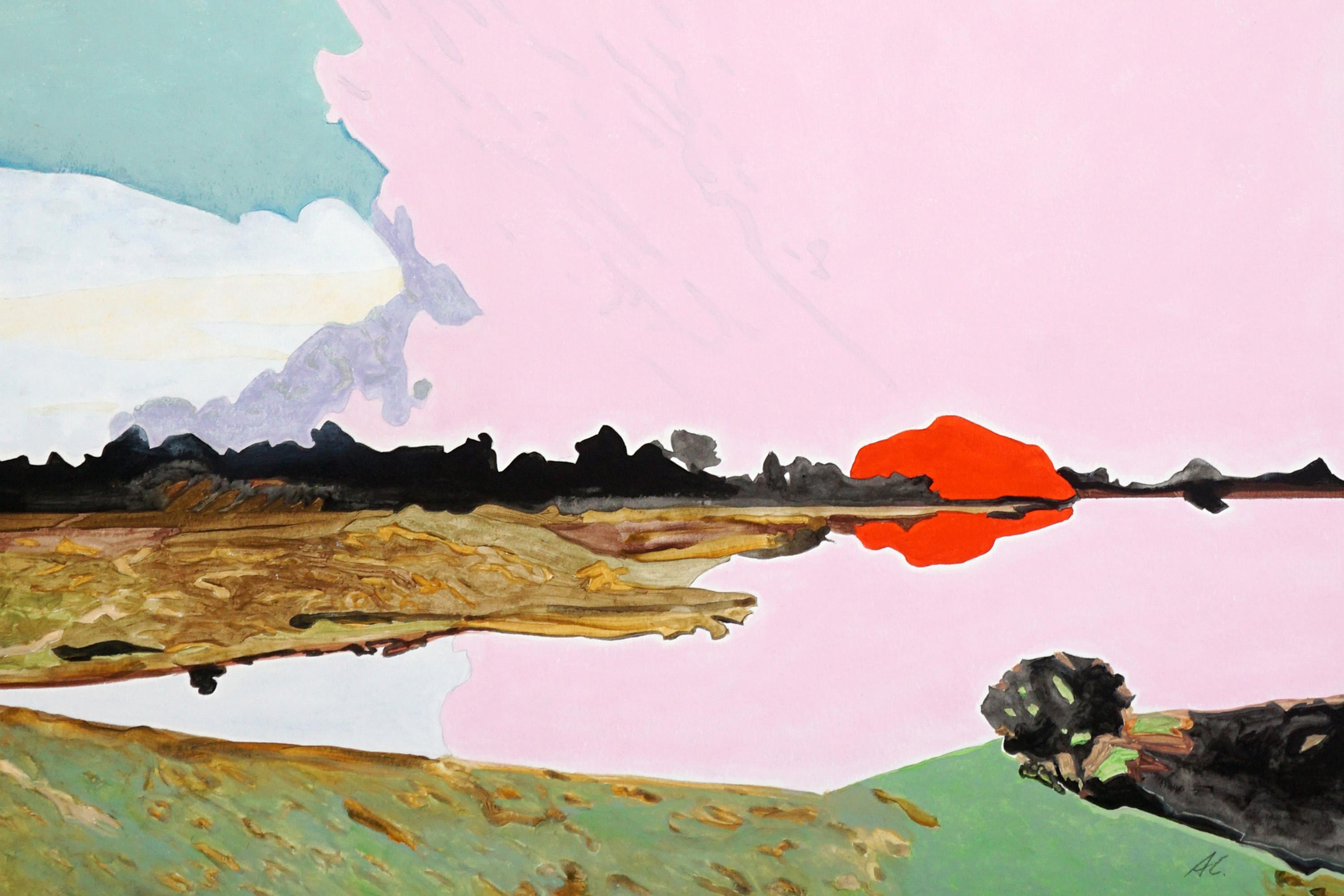 Motion Without Direction, Surreal Landscape, Impressionist Tones, Panorama For Sale 3
