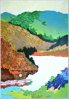 Propulsión en el Gradiente, Paisaje Neoimpresionista, Lago de las Montañas Rocosas