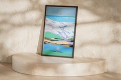 La duplicidad del momento, Paisaje impresionista en tonos pastel, Surrealista