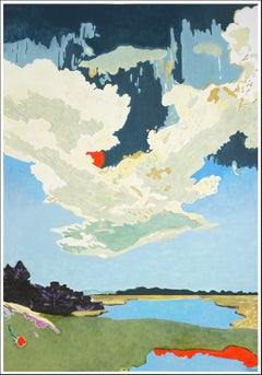 The Pulse of Interiority, Stormy Sky, Impressionist Landscape, Dropping Clouds