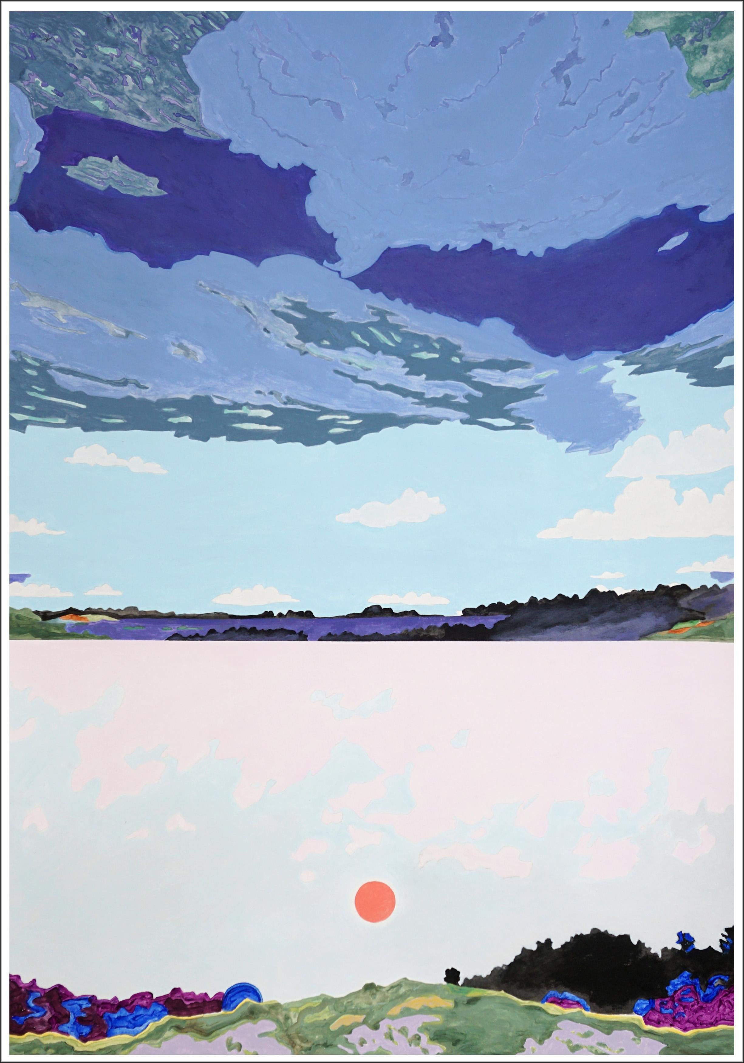 Das Stille Manifest, Pastellfarben Surreale Landschaft, Fauvistische Aurora-Lichter