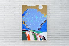 Las Estrellas Más Pequeñas Brillan Más Tiempo, Paisaje Fauvista Surrealista, Montañas Azules