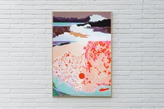 The Stage Beneath, Surreale Landschaft in Rottönen, Perspektivische Spiele Malerei