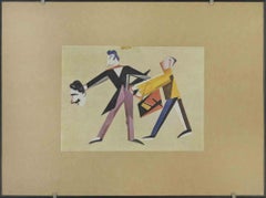 Costume Design for "Modern Khlestakov" - Phototype after A. Exter  - 1921