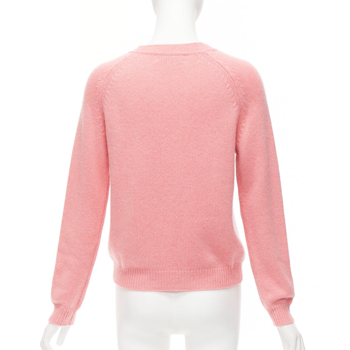 ALEXANDRA GOLOVANOFF Tricot Parisiens Pull à manches longues rose 100 % cachemire L Pour femmes en vente