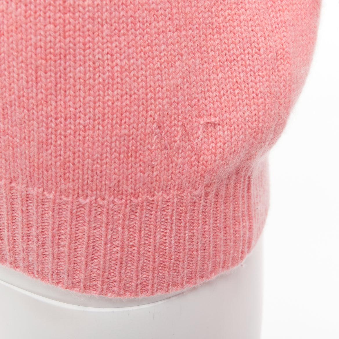 ALEXANDRA GOLOVANOFF Tricot Parisiens Pull à manches longues rose 100 % cachemire L en vente 2