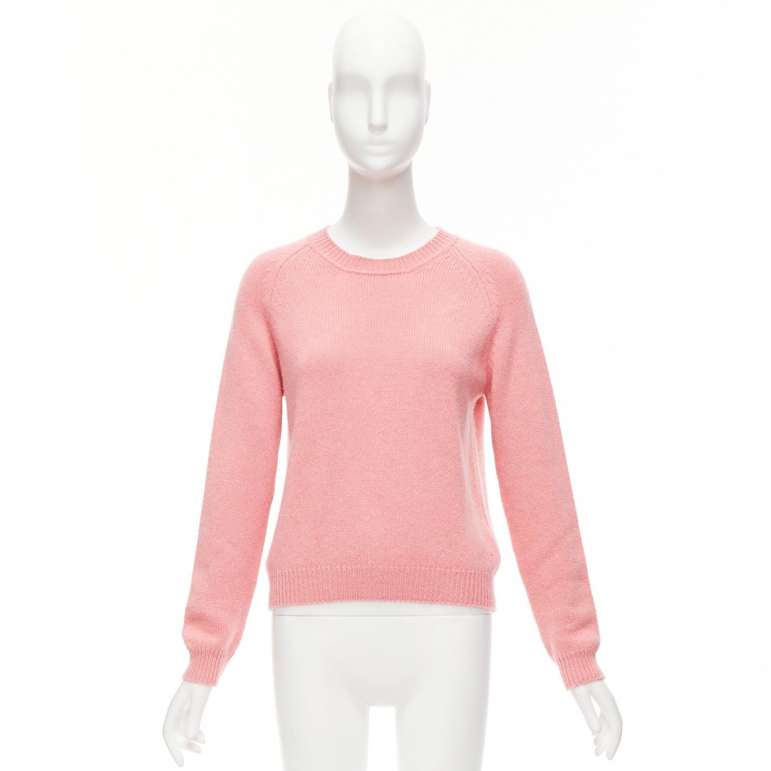 ALEXANDRA GOLOVANOFF Tricot Parisiens 100% cashmere pink long sleeve sweater L For Sale 5