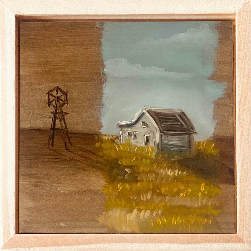 « Homestead » (2023) par Alexandra Hansen, peinture à l'huile originale d'un paysage en vente 1