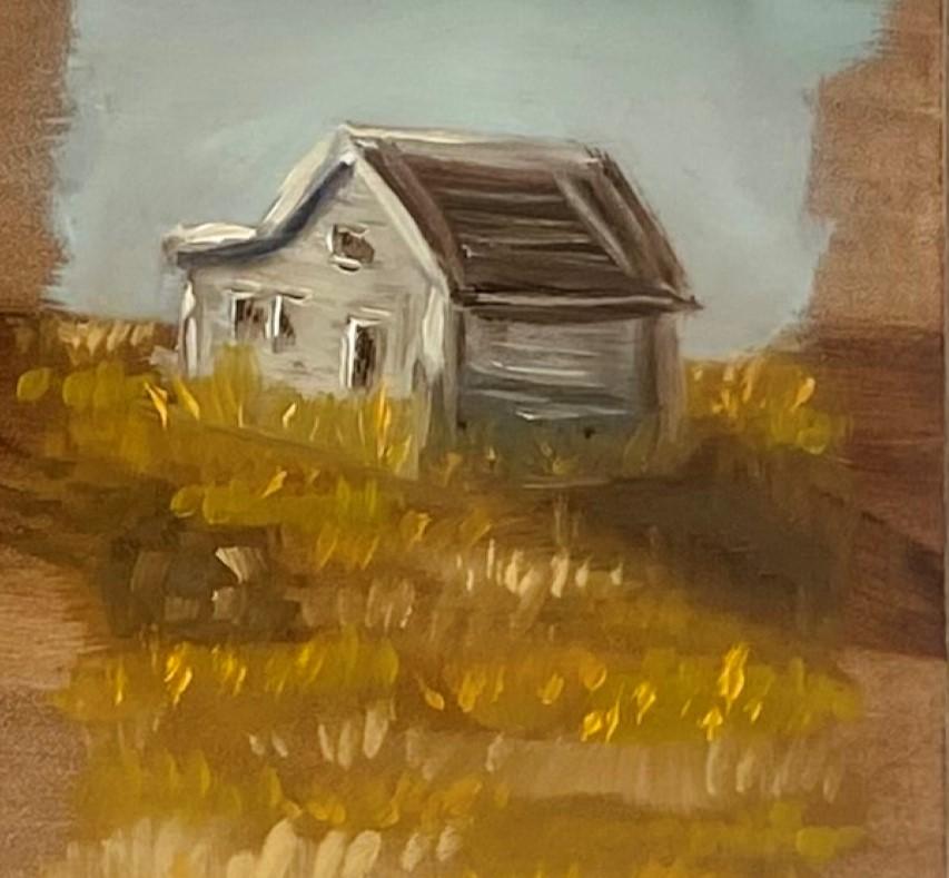 « Homestead » (2023) par Alexandra Hansen, peinture à l'huile originale d'un paysage en vente 2