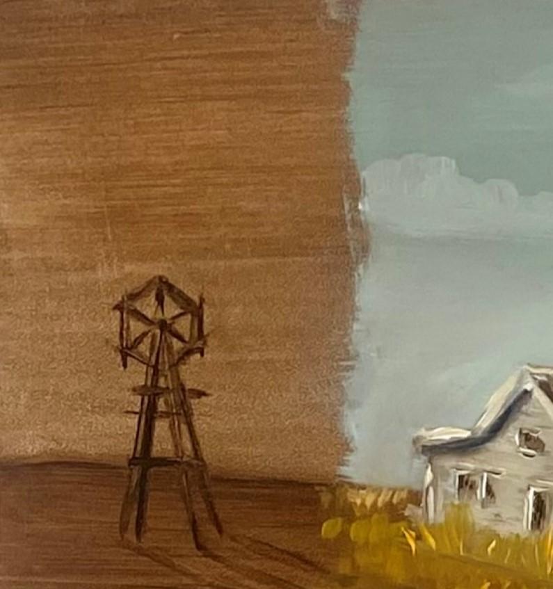 « Homestead » (2023) par Alexandra Hansen, peinture à l'huile originale d'un paysage en vente 3