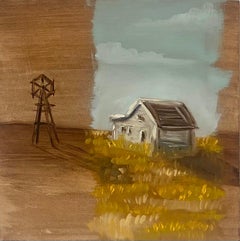 "Homestead" (2023) By Alexandra Hansen, Original Oil Painting of Landscape