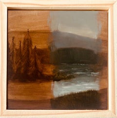 "Mountain Escape" (2023) By Alexandra Hansen, Original Oil Painting of Landscape