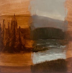 "Mountain Escape" (2023) By Alexandra Hansen, Original Oil Painting of Landscape