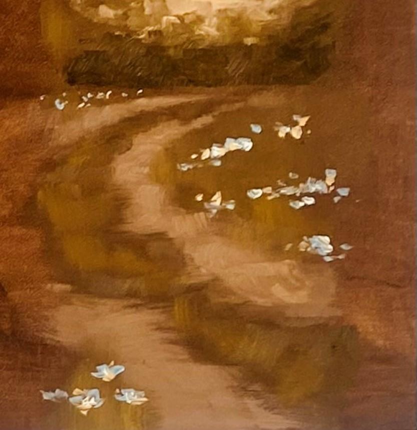 „Road Less Traveled“ (2023) von Alexandra Hansen, Ölgemälde einer Landschaft im Angebot 2