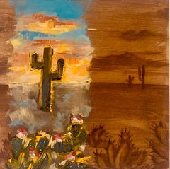 "Sedona Sunsets" (2023) By Alexandra Hansen, Original Oil Painting of Landscape