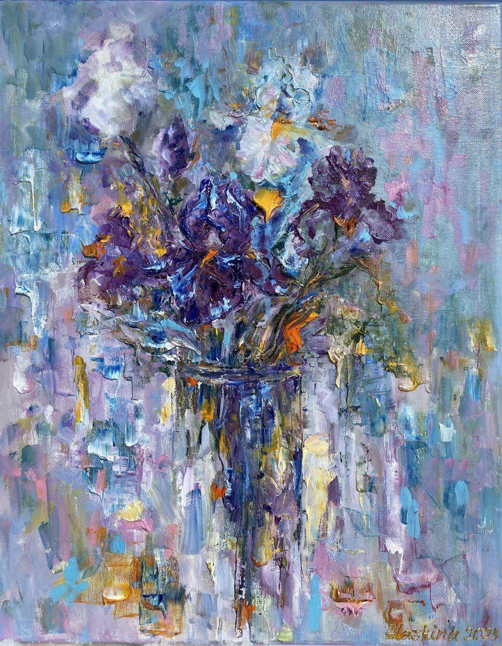 Iris mood - Painting by  Alexandra Laskina