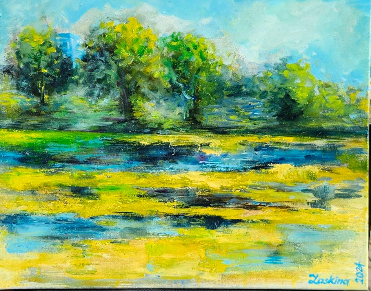Landscape Painting di  Alexandra Laskina - "Paesaggio estivo"