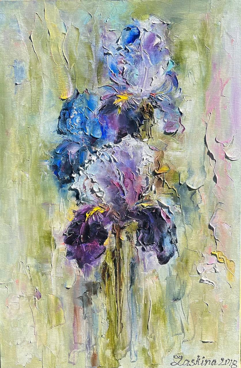 Alexandra Laskina Still-Life Painting - Irises